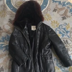 Leather coat